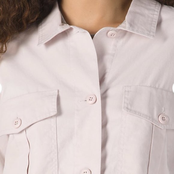 💖MEGA SALE💖Vans Mixed UP Shacke Pure Pink Cotton Logo Jacket Women VN0A5ARF9P1 - Picture 3 of 5